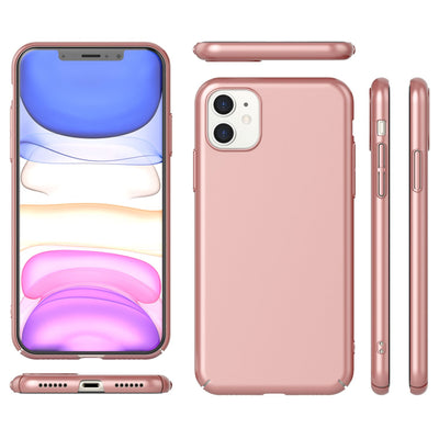NALIA Ultra Slim Hardcase für iPhone 11 – Anti-Fingerabdruck & 0.5mm Dünn – PUREFIT (Matt & Leicht) – Marke aus Berlin Rose Gold NALIA SlimFit Hülle