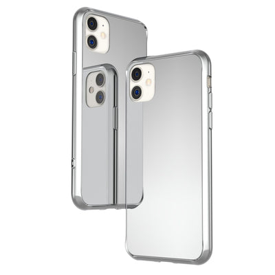 NALIA Spiegelhülle für iPhone 11 – Echtes Glas (9H Spiegel & Robust) – RAYN (Premium Hardcase & Silikon Bumper) – Marke aus Berlin Silber NALIA Protective Hülle