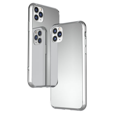NALIA Spiegelhülle für iPhone 11 Pro – Echtes Glas (9H Spiegel & Robust) – RAYN (Premium Hardcase & Silikon Bumper) – Marke aus Berlin Silber NALIA Protective Hülle