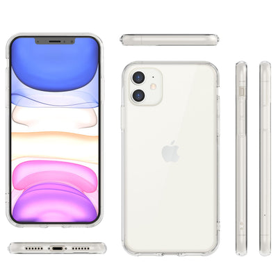 NALIA Hartglas Case kompatibel mit iPhone 11 Hülle, Durchsichtiges Hardcase aus 9H Tempered Glass mit Silikon Bumper, Stoßfeste & Robuste Handyhülle Cover Schutzhülle - Transparent Default Title NALIA Transparente Hülle