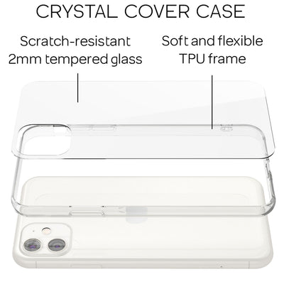 NALIA Hartglas Case kompatibel mit iPhone 11 Hülle, Durchsichtiges Hardcase aus 9H Tempered Glass mit Silikon Bumper, Stoßfeste & Robuste Handyhülle Cover Schutzhülle - Transparent Default Title NALIA Transparente Hülle