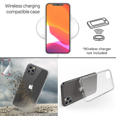 NALIA Hartglas Case kompatibel mit iPhone 11 Pro Max Hülle, Durchsichtiges Hardcase aus 9H Tempered Glass mit Silikon Bumper, Stoßfeste & Robuste Handyhülle Cover Schutzhülle - Transparent Default Title NALIA Transparente Hülle