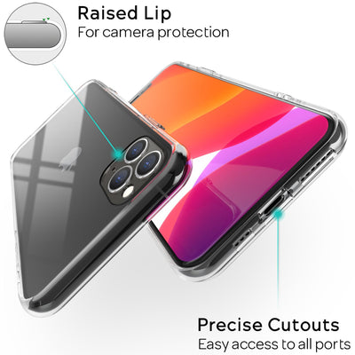 NALIA Hartglas Case kompatibel mit iPhone 11 Pro Hülle, Durchsichtiges Hardcase aus 9H Tempered Glass mit Silikon Bumper, Stoßfeste & Robuste Handyhülle Cover Schutzhülle - Transparent Default Title NALIA Transparente Hülle