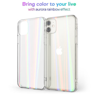 NALIA Transparente Glashülle für iPhone 11 – Holografischer Prisma-Effekt (Regenbogen Schimmer) – 9H Hartglas & Anti-Gelb – AURORA – Marke aus Berlin Default Title NALIA Protective Hülle