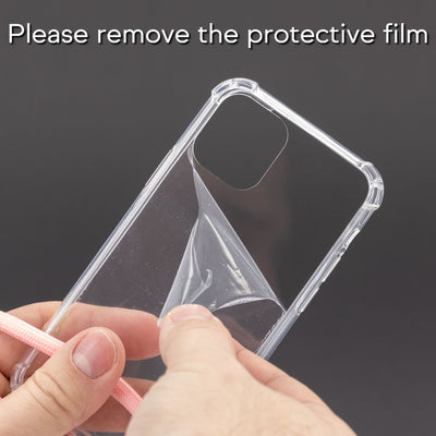 NALIA Handykette für iPhone 11 – Transparentes Hybrid-Case & Band – HANGIT (Anti-Gelb Rückseite & Verstellbar) – Marke aus Berlin Schwarz NALIA Transparente Hülle