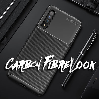 NALIA Carbon Look Handyhülle kompatibel mit Samung Galaxy A90 5G Hülle, Ultra-Slim TPU Silikon Smartphone Backcover Dünne Schutzhülle, Phone Soft Cover Case Handy-Tasche Etui Gummi Bumper - Schwarz Default Title NALIA Protective Hülle