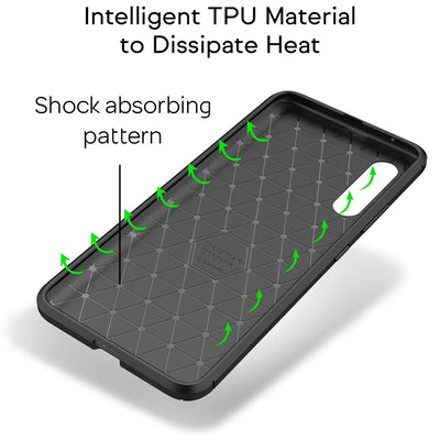 NALIA Carbon Look Handyhülle kompatibel mit Samung Galaxy A90 5G Hülle, Ultra-Slim TPU Silikon Smartphone Backcover Dünne Schutzhülle, Phone Soft Cover Case Handy-Tasche Etui Gummi Bumper - Schwarz Default Title NALIA Protective Hülle