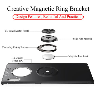 NALIA Ring Handyhülle kompatibel mit Huawei Mate 30 Pro / Mate 30 Pro 5G Hülle, Silikon mit 360 Grad Finger-Halter für magnetische KFZ-Halterung, Schutzhülle Cover Phone Case Handy-Tasche Schutz Etui Default Title NALIA Protective Hülle