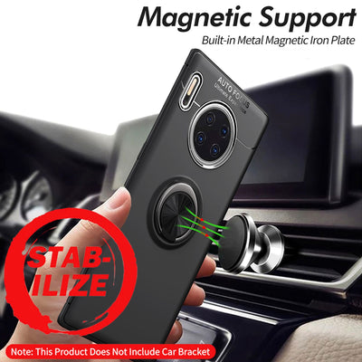 NALIA Ring Handyhülle kompatibel mit Huawei Mate 30 Pro / Mate 30 Pro 5G Hülle, Silikon mit 360 Grad Finger-Halter für magnetische KFZ-Halterung, Schutzhülle Cover Phone Case Handy-Tasche Schutz Etui Default Title NALIA Protective Hülle