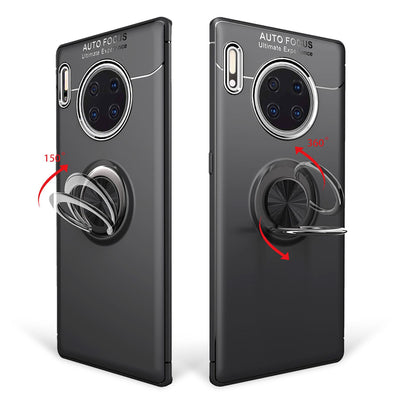 NALIA Ring Handyhülle kompatibel mit Huawei Mate 30 Pro / Mate 30 Pro 5G Hülle, Silikon mit 360 Grad Finger-Halter für magnetische KFZ-Halterung, Schutzhülle Cover Phone Case Handy-Tasche Schutz Etui Default Title NALIA Protective Hülle