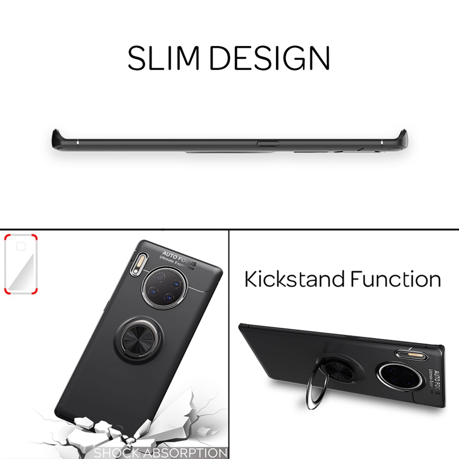 NALIA Ring HandyHandyhülle für Huawei Mate 30 Pro / Mate 30 Pro 5G Handyhülle mit Halter Default Title NALIA Protective Hülle