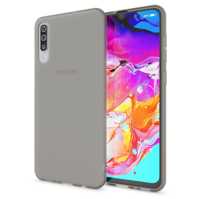 NALIA Silikonhülle kompatibel mit Samsung Galaxy A70 Hülle, Dünne Durchsichtige Handyhülle Ultra-Slim Phone Case Cover, Weiche TPU Gummi Schutzhülle Silikon Handy-Tasche Soft Bumper Schwarz NALIA SlimFit Hülle