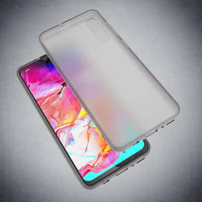 NALIA Silikonhülle kompatibel mit Samsung Galaxy A70 Hülle, Dünne Durchsichtige Handyhülle Ultra-Slim Phone Case Cover, Weiche TPU Gummi Schutzhülle Silikon Handy-Tasche Soft Bumper Schwarz NALIA SlimFit Hülle