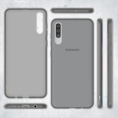 NALIA Silikonhülle kompatibel mit Samsung Galaxy A70 Hülle, Dünne Durchsichtige Handyhülle Ultra-Slim Phone Case Cover, Weiche TPU Gummi Schutzhülle Silikon Handy-Tasche Soft Bumper Schwarz NALIA SlimFit Hülle