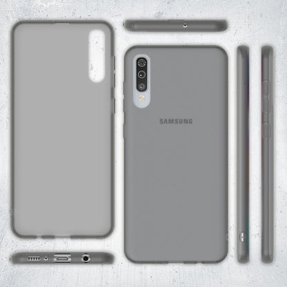 NALIA Handy Handyhülle für Samsung Galaxy A70, Slim Schutz Tasche Case Bumper Etui Schwarz NALIA