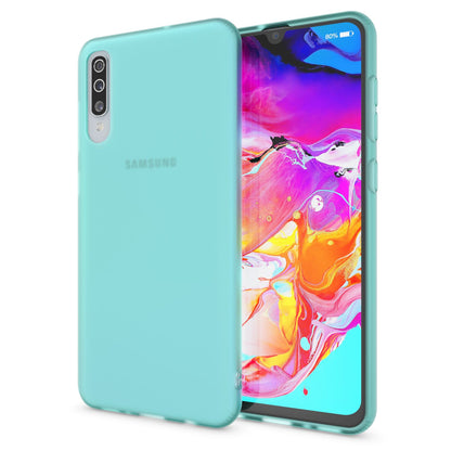 NALIA Handy Handyhülle für Samsung Galaxy A70, Slim Schutz Tasche Case Bumper Etui Türkis NALIA