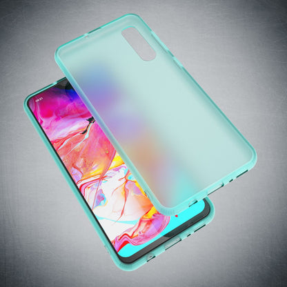 NALIA Handy Handyhülle für Samsung Galaxy A70, Slim Schutz Tasche Case Bumper Etui Türkis NALIA