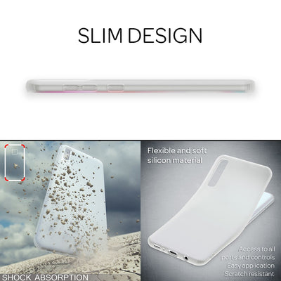 NALIA Silikonhülle kompatibel mit Samsung Galaxy A70 Hülle, Dünne Durchsichtige Handyhülle Ultra-Slim Phone Case Cover, Weiche TPU Gummi Schutzhülle Silikon Handy-Tasche Soft Bumper Dunkel-Grün NALIA SlimFit Hülle
