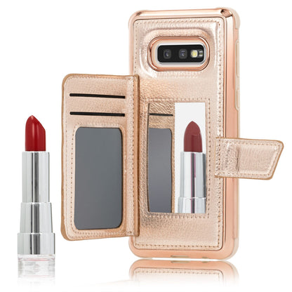 NALIA Schutz Handyhülle für Samsung Galaxy S10e Spiegel Kunst Leder Etui Handy Tasche NALIA