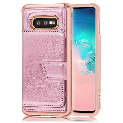 NALIA Schutz Handyhülle für Samsung Galaxy S10e Spiegel Kunst Leder Etui Handy Tasche Pink NALIA