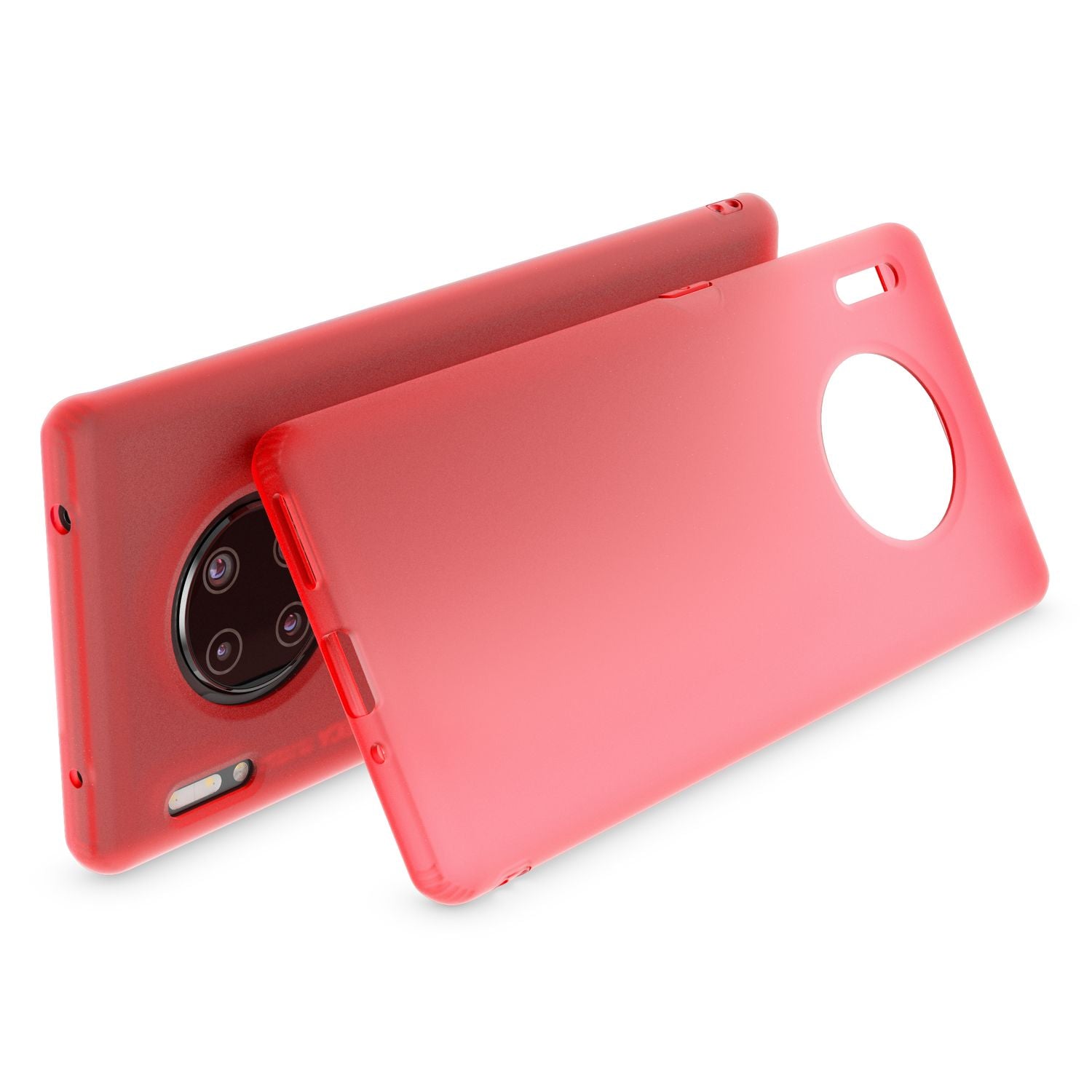 NALIA Handy Handyhülle für Huawei Mate 30 Pro, Slim Schutz Tasche Case Bumper Etui Rot NALIA SlimFit Hülle