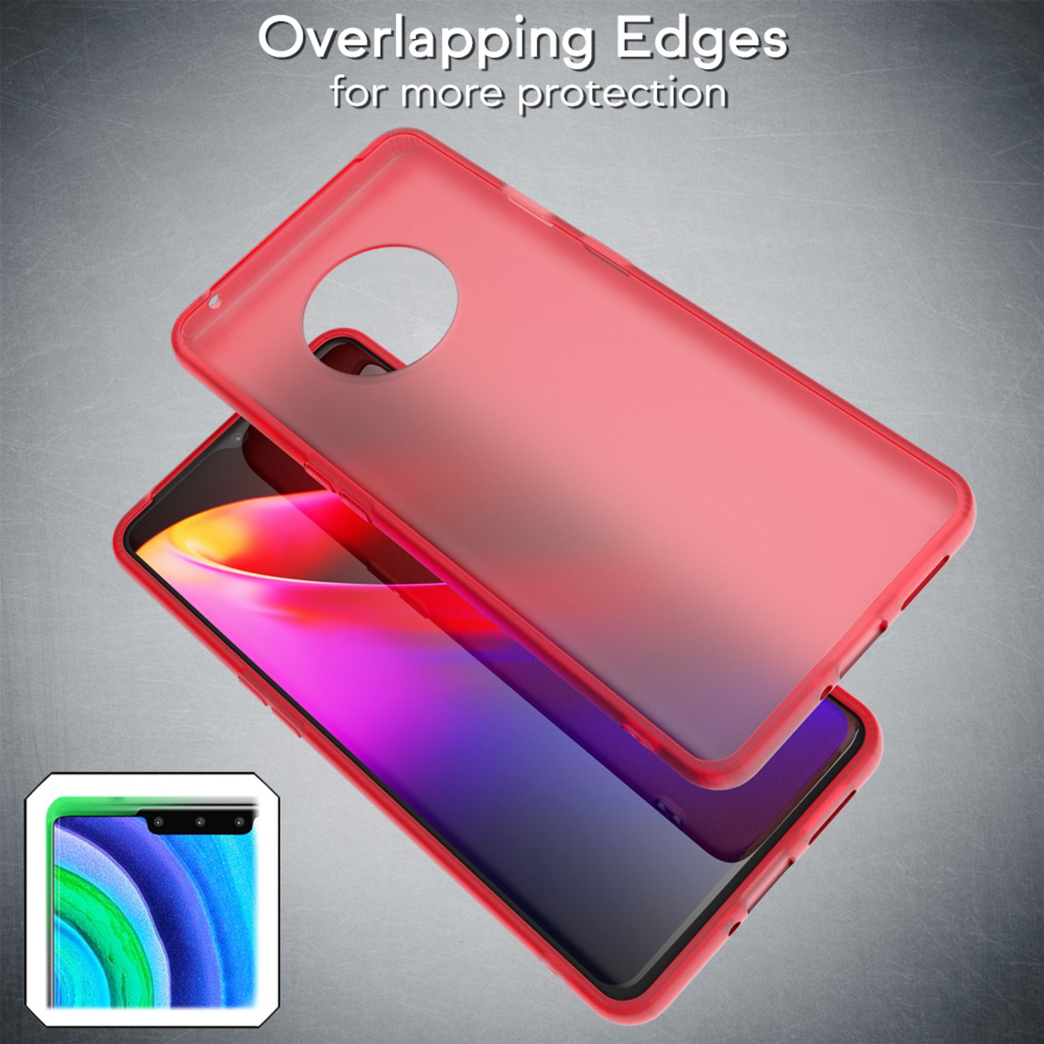 NALIA Handy Handyhülle für Huawei Mate 30 Pro, Slim Schutz Tasche Case Bumper Etui Rot NALIA SlimFit Hülle