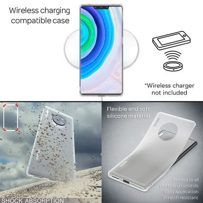 NALIA Handy Handyhülle für Huawei Mate 30 Pro, Slim Schutz Tasche Case Bumper Etui Weiß NALIA SlimFit Hülle