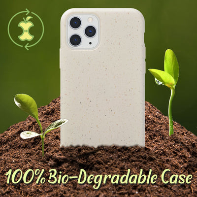 NALIA Handyhülle für iPhone 11 Pro Max – Weizenstroh Case (Pflanzenbasiert) – BIOVERA – Matt & Stoßfest (Vegan) – Marke aus Berlin Weiß NALIA Protective Hülle