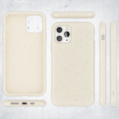 NALIA Handyhülle für iPhone 11 Pro Max – Weizenstroh Case (Pflanzenbasiert) – BIOVERA – Matt & Stoßfest (Vegan) – Marke aus Berlin Weiß NALIA Protective Hülle