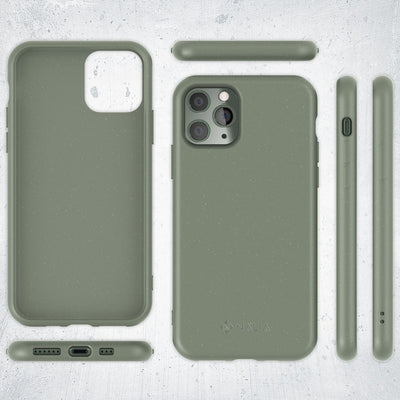 NALIA Handyhülle für iPhone 11 Pro Max – Weizenstroh Case (Pflanzenbasiert) – BIOVERA – Matt & Stoßfest (Vegan) – Marke aus Berlin Oliv Grün NALIA Protective Hülle
