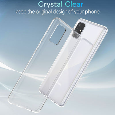 NALIA Transparente Silikonhülle für Samsung Galaxy A51 – Anti-Gelb & Rutschfest – GLAZE (Handyhülle Kristallklar, Schlank & Stoßfest) – Marke aus Berlin Default Title NALIA Transparente Hülle