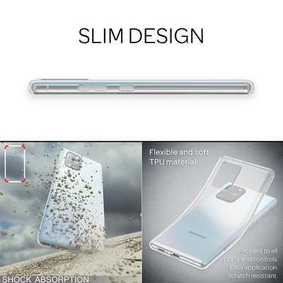 NALIA Transparente Silikonhülle für Samsung Galaxy S10 Lite – Anti-Gelb & Rutschfest – GLAZE (Handyhülle Kristallklar, Schlank & Stoßfest) – Marke aus Berlin Default Title NALIA Transparente Hülle