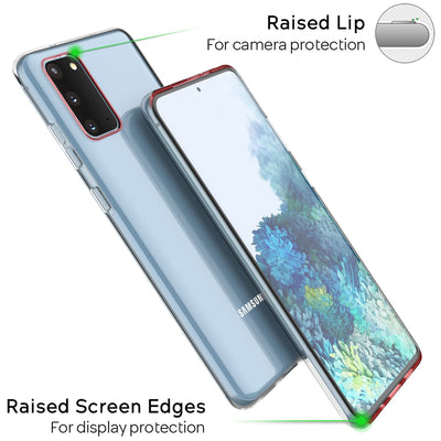 NALIA Transparente Silikonhülle für Samsung Galaxy S20 – Anti-Gelb & Rutschfest – GLAZE (Handyhülle Kristallklar, Schlank & Stoßfest) – Marke aus Berlin Default Title NALIA Transparente Hülle