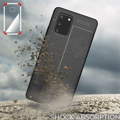 NALIA Leder-Optik Silikon Case für Samsung Galaxy S20 – Griffig & Matt – BARRON Handyhülle (Anti-Fingerprint, Stoßfest & Robust) – Marke aus Berlin Default Title NALIA Protective Hülle