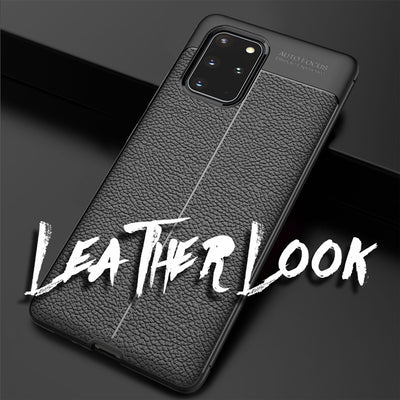 NALIA Leder-Optik Silikon Case für Samsung Galaxy S20 Plus – Griffig & Matt – BARRON Handyhülle (Anti-Fingerprint, Stoßfest & Robust) – Marke aus Berlin Default Title NALIA Protective Hülle