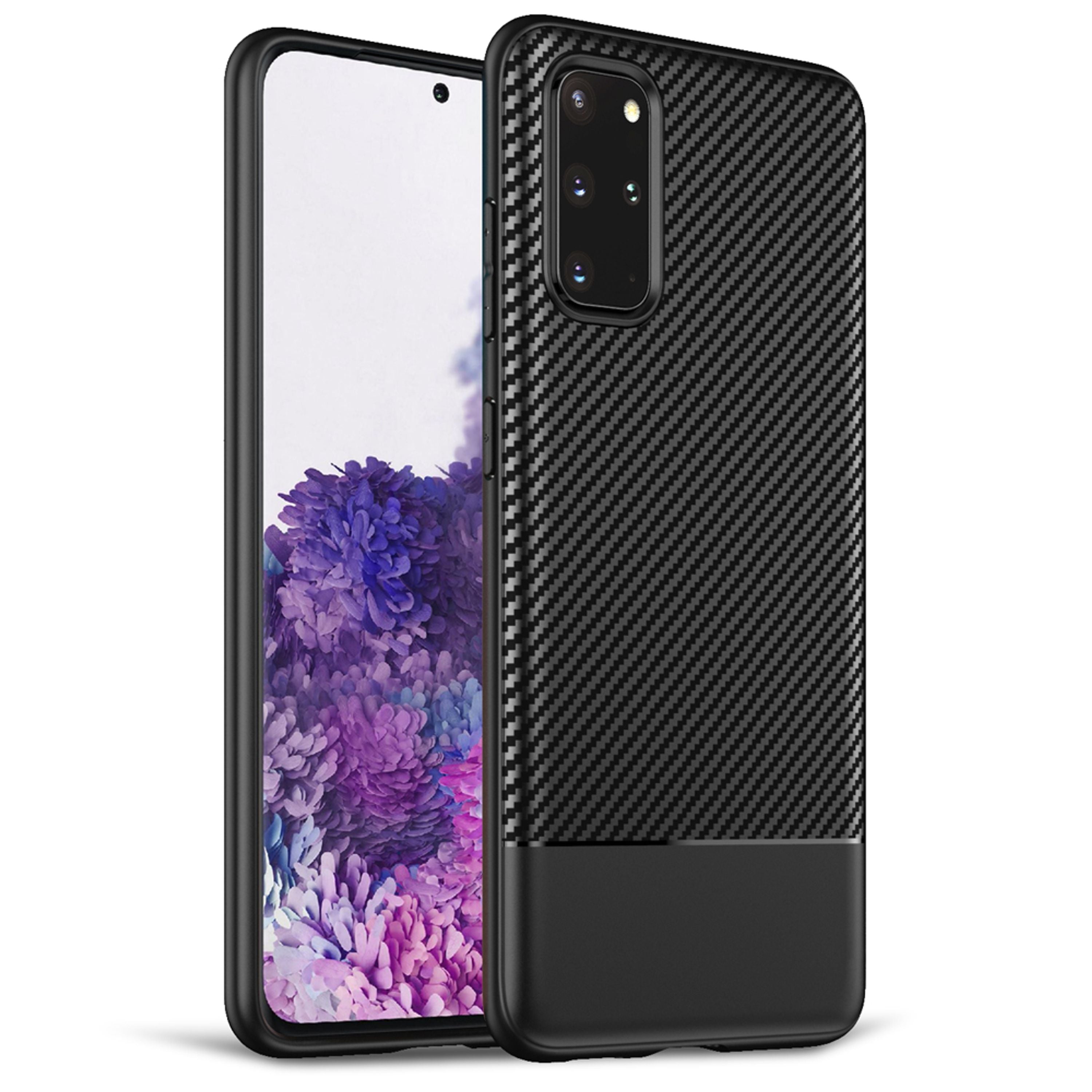 NALIA Carbon Case für Samsung Galaxy S20 Plus, Silikon Handy Hülle Schutz Cover Default Title NALIA Protective Hülle