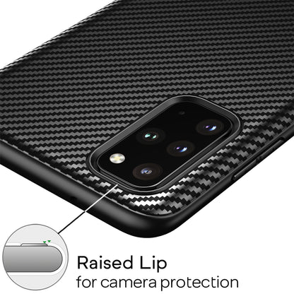 NALIA Carbon Case für Samsung Galaxy S20 Plus, Silikon Handy Hülle Schutz Cover Default Title NALIA Protective Hülle
