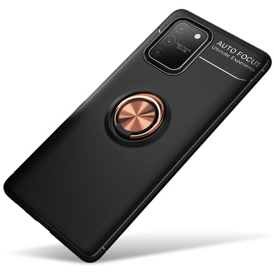NALIA Ring Handyhülle kompatibel mit Samsung Galaxy S10 Lite Hülle, Silikon Cover mit 360-Grad Finger-Halter für magnetische KFZ-Halterung, Schutzhülle Phone Case Handy-Tasche Bumper Rose Gold NALIA Protective Hülle