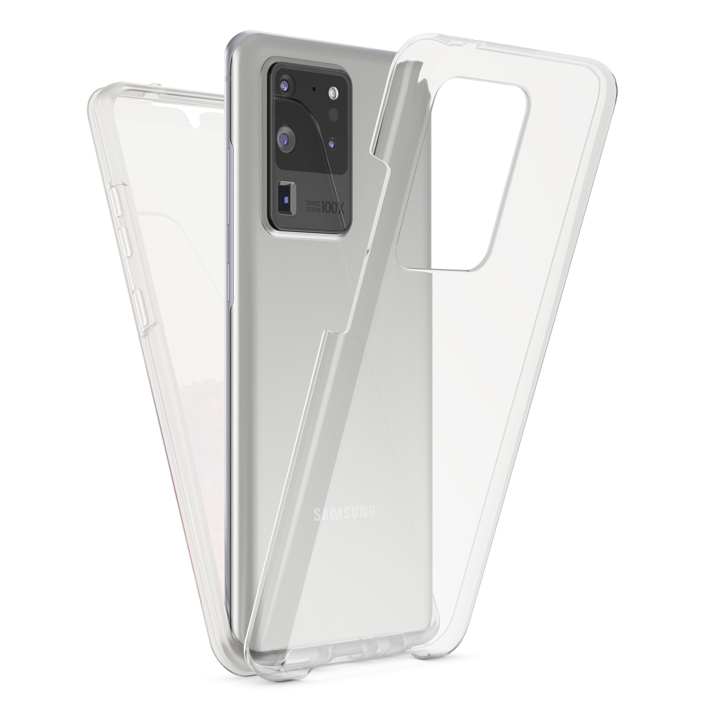 NALIA 360 Grad Handy Hülle für Samsung Galaxy S20 Ultra, Full Cover Case Bumper Default Title NALIA Transparente Hülle