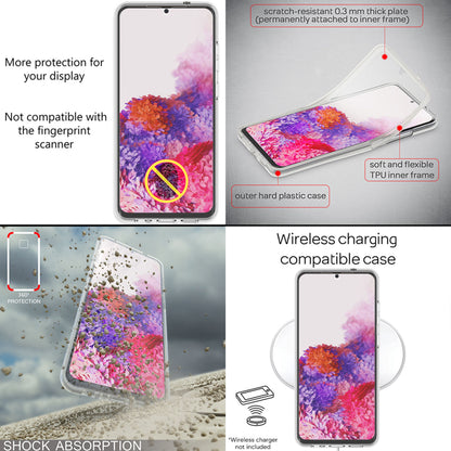 NALIA 360 Grad Handy Hülle für Samsung Galaxy S20 Ultra, Full Cover Case Bumper Default Title NALIA Transparente Hülle