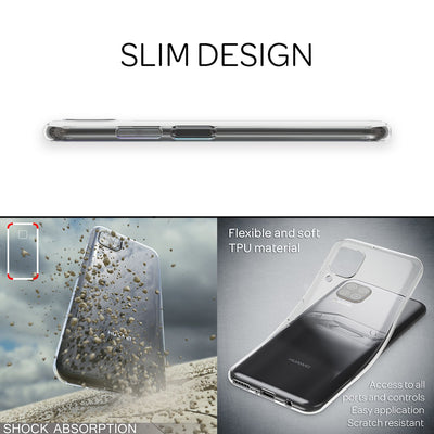 NALIA Transparente Silikonhülle für Huawei P40 Lite – Anti-Gelb & Rutschfest – GLAZE (Handyhülle Kristallklar, Schlank & Stoßfest) – Marke aus Berlin Default Title NALIA Protective Hülle