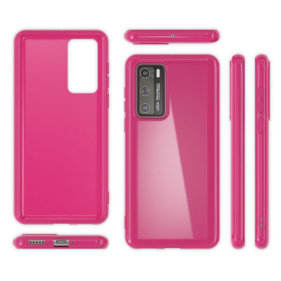 NALIA Silikon Handyhülle kompatibel mit Huawei P40 Hülle, Dünne TPU Schutzhülle Soft Phone Case Cover, Ultra-Slim Backcover Gummi Bumper Handy-Tasche Schale Backcase Etui Softcase Weich Schwarz NALIA SlimFit Hülle