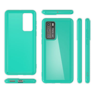 NALIA Silikon Handyhülle kompatibel mit Huawei P40 Hülle, Dünne TPU Schutzhülle Soft Phone Case Cover, Ultra-Slim Backcover Gummi Bumper Handy-Tasche Schale Backcase Etui Softcase Weich Türkis NALIA SlimFit Hülle