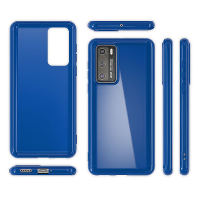 NALIA Silikon Handyhülle kompatibel mit Huawei P40 Hülle, Dünne TPU Schutzhülle Soft Phone Case Cover, Ultra-Slim Backcover Gummi Bumper Handy-Tasche Schale Backcase Etui Softcase Weich Blau NALIA SlimFit Hülle