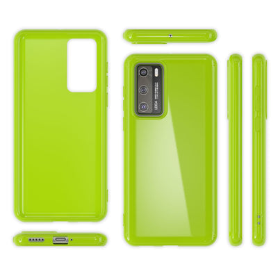 NALIA Silikon Handyhülle kompatibel mit Huawei P40 Hülle, Dünne TPU Schutzhülle Soft Phone Case Cover, Ultra-Slim Backcover Gummi Bumper Handy-Tasche Schale Backcase Etui Softcase Weich Grün NALIA SlimFit Hülle