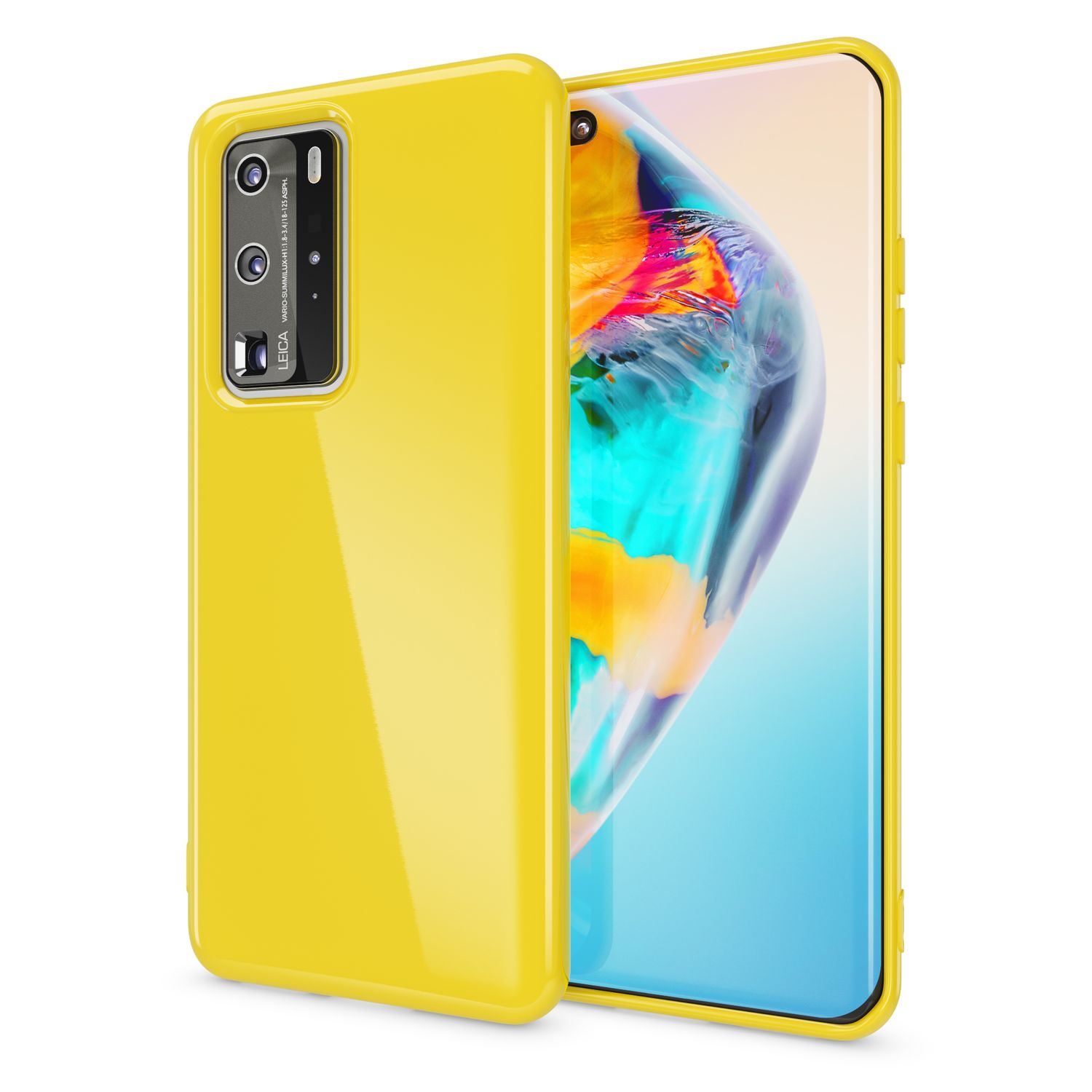 NALIA Handy Hülle für Huawei P40 Pro, Slim Case Silikon Schutzhülle Cover Bumper Schwarz NALIA