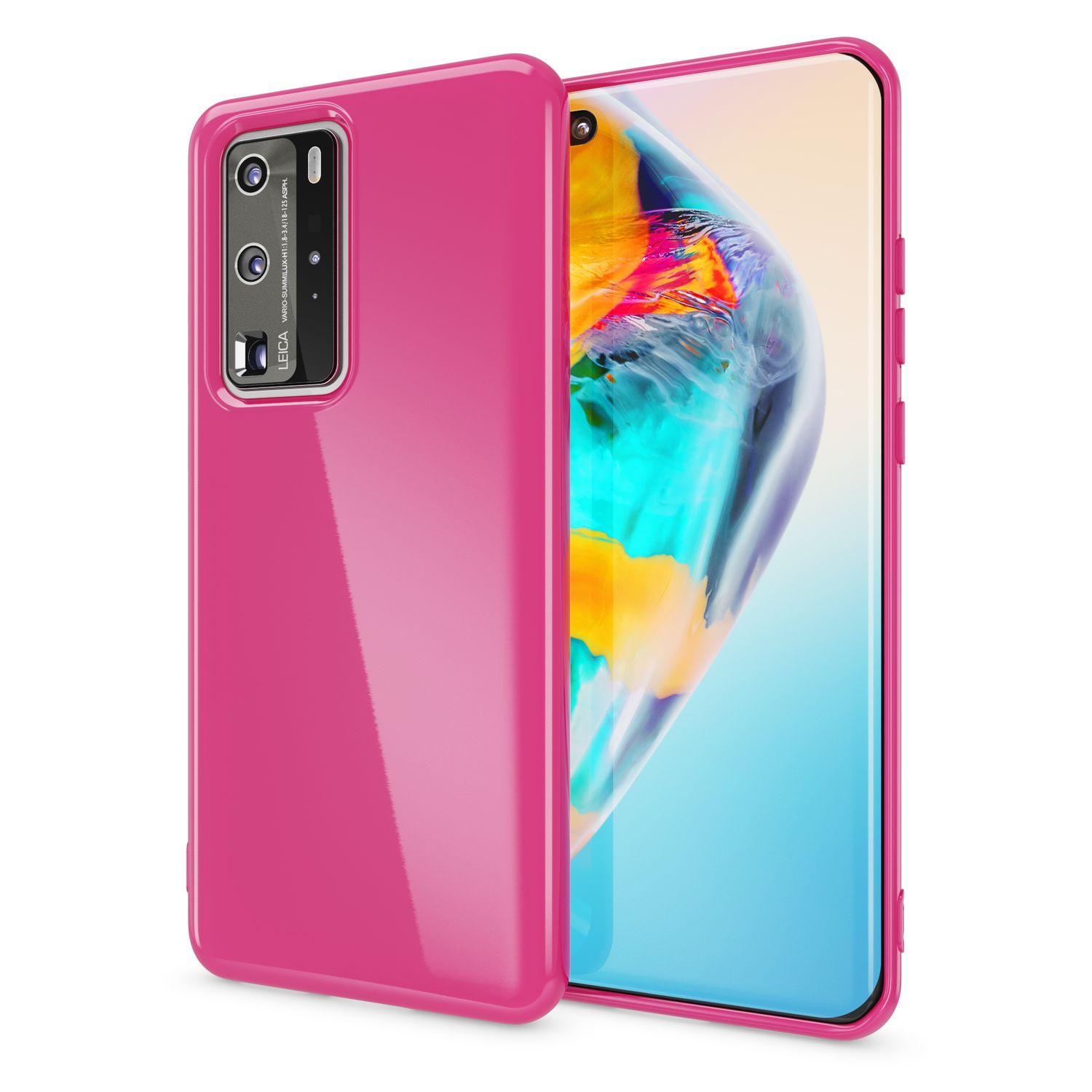 NALIA Handy Hülle für Huawei P40 Pro, Slim Case Silikon Schutzhülle Cover Bumper Schwarz NALIA