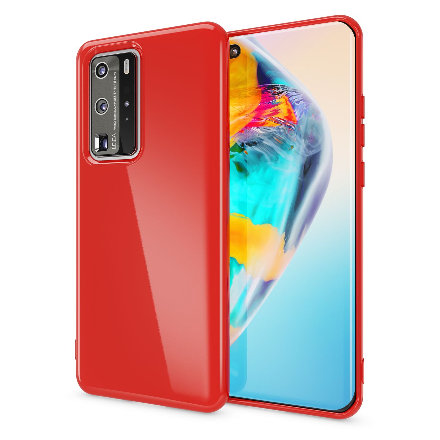 NALIA Handy Hülle für Huawei P40 Pro, Slim Case Silikon Schutzhülle Cover Bumper Schwarz NALIA