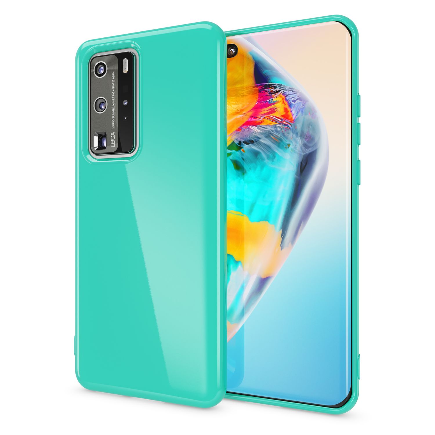 NALIA Handy Hülle für Huawei P40 Pro, Slim Case Silikon Schutzhülle Cover Bumper Schwarz NALIA