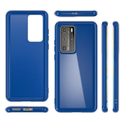 NALIA Silikon Handyhülle kompatibel mit Huawei P40 Pro Hülle, Dünne TPU Schutzhülle Soft Phone Case Cover, Ultra-Slim Backcover Gummi Bumper Handy-Tasche Schale Backcase Etui Softcase Blau NALIA SlimFit Hülle